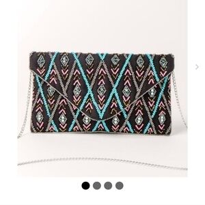 Ella Black Beaded Clutch​